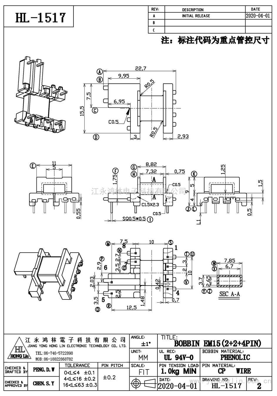 HL-1517/EM-15臥式(2+2+4P)