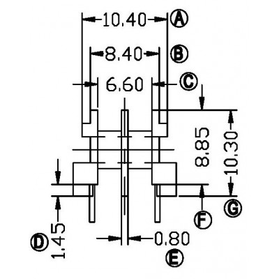 RH-UU-9.8-2/UU-9.8臥式 (2+2PIN)