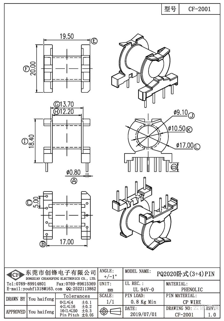 CF-2001/PQ2020臥式(3+4)PIN