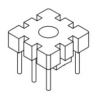 HX-020 磁環底座 3+3針 BASE