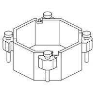 HX-045 磁環外殼底座 2+2針 BASE
