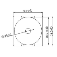 HXL-026 磁環 底座 2+2針 BASE