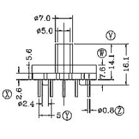 HXL-028 磁環 底座 5+5針 BASE