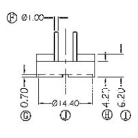 HXL-030 磁環 底座 1+1針 BASE