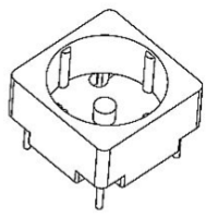 HXX-019 磁環 底座 2+2針  BASE