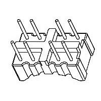 HXX-028 磁環 底座 4+4針  BASE